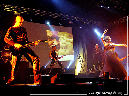 Within Temptation @ Bêkefeesten (Robert Westerholt, Ruud Jolie, Martijn Spierenburg, Sharon Den Adel)