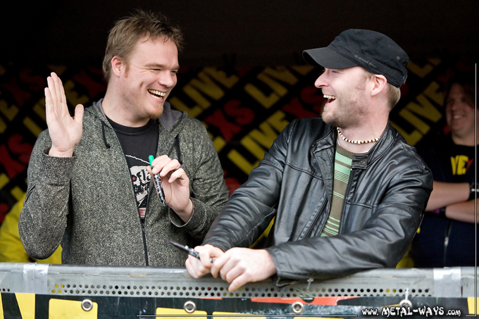 Within Temptation, Signing Session @ Appelpop (Martijn Spierenburg, Ruud Jolie)