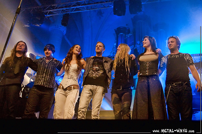 Delain Novemberrain @ De Broerenkerk (Rob van der Loo, Sander Zoer, Charlotte Wessels, Martijn Westerholt, Marco Hietala, Floor Jansen, Ronald Landa)